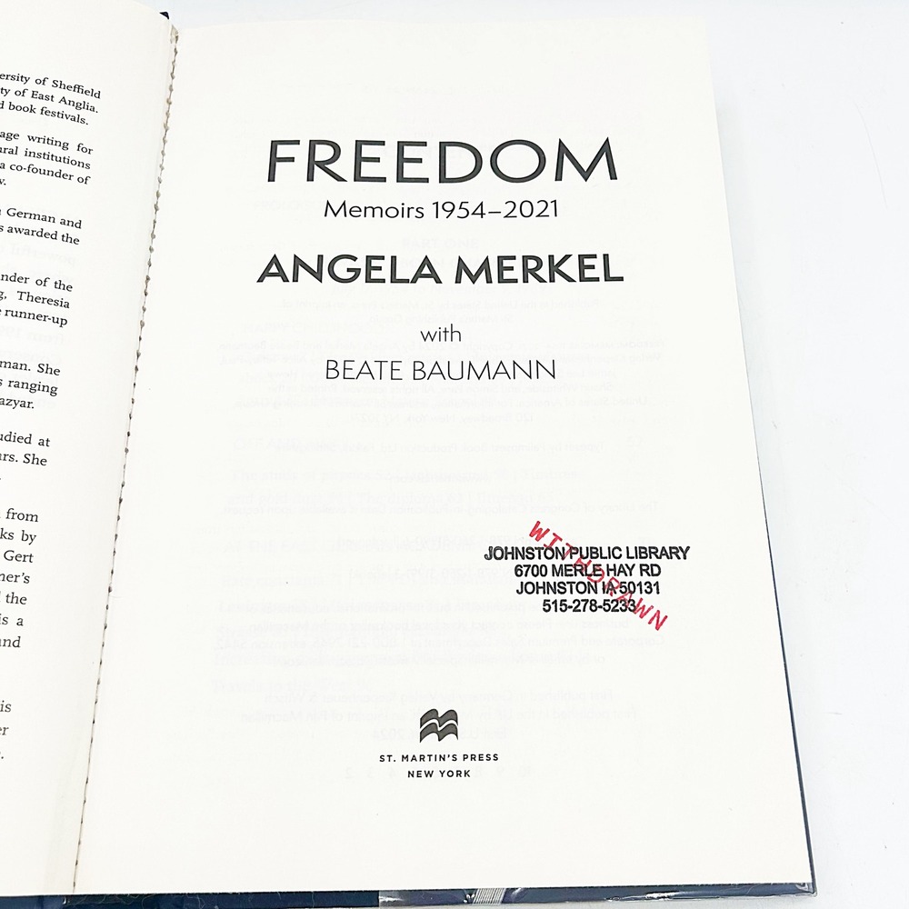 Angela Merkel Freedom Hardcover Library Edition - Picture 4 of 6